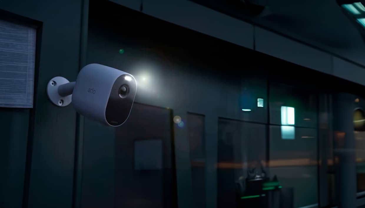 Comparación de visión nocturna de una cámara de seguridad